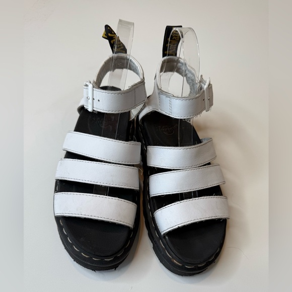 Dr. Martens Blaire Platform Sandal Leather White Size 6 - Picture 4 of 9